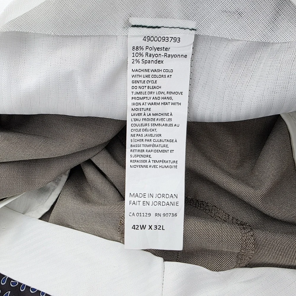 Lauren Ralph Lauren Mens 42X32 Tan Dress Pants Classic Fit Ultraflex Stretch NWT